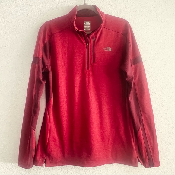 The North Face Women’s Athletic FlashDry 3/4 Zip Jacket Size XL  Burgundy - Picture 1 of 11